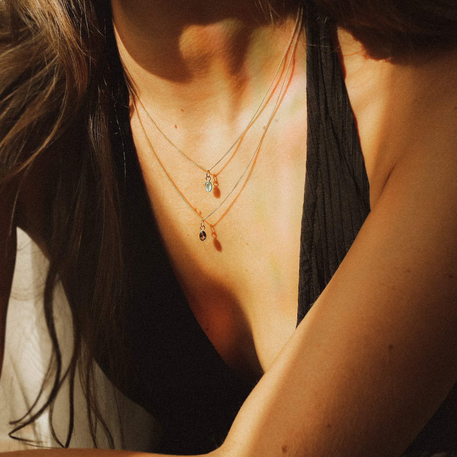 Emerald pendant | 14K Gold