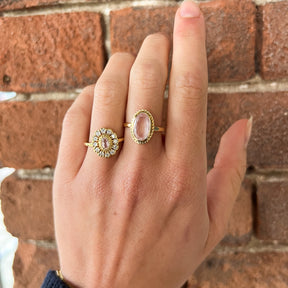 Kae Rose Quartz Flower ring