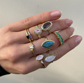 Vintage Luna Smoky Quartz ring